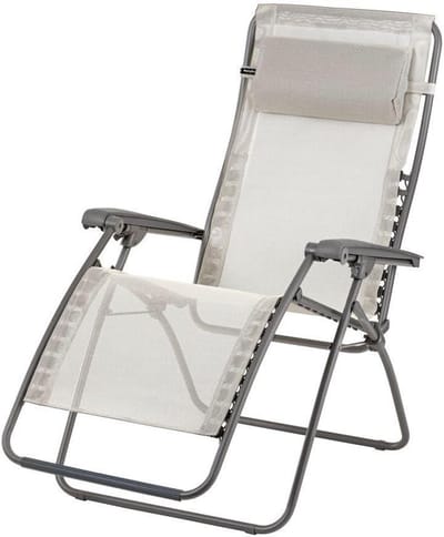 Relaxstoel - Loungestoel Tuinstoel - Buiten Ontspannen - Zero Gravità Positie - 67 x 163 cm - Beige