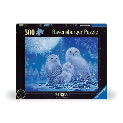 Ravensburger puzzel glow in the dark - uilen maanlicht 500 stukjes.