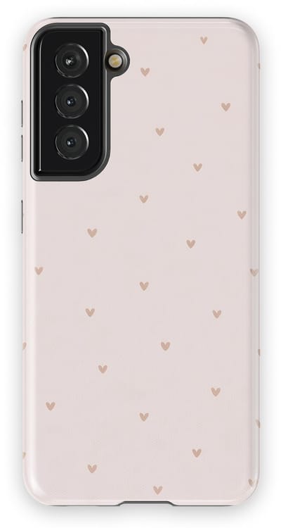 Tough Hoesje met Hartjes Samsung Galaxy S21 | Little Love Tough Case Geschikt voor Mag | Hartjes Print Backcover Samsung Galaxy S21 Sanded Hearts
