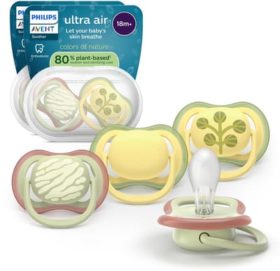 Philips Avent Ultra Air – Ademend en lichtgewicht fopspeen (18mnd+) – 4 stuks - SCF349/55
