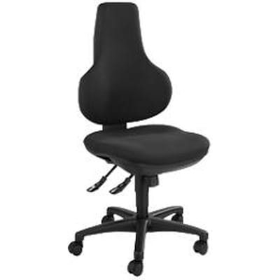 Topstar bureaustoel ERGO POINT, synchroonmechanisme, zonder armleuningen, speciale ergonomisch gevormde wervelsteun, zwart