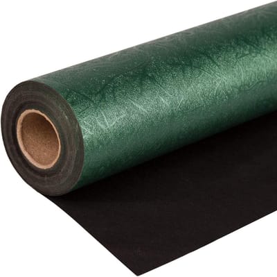 Inpakpapier Rol - Cadeaupapier Effen - Cadeaus Inpakken - Omkeerbaar Groen Zwart - 762 cm breed - Groen Zwart
