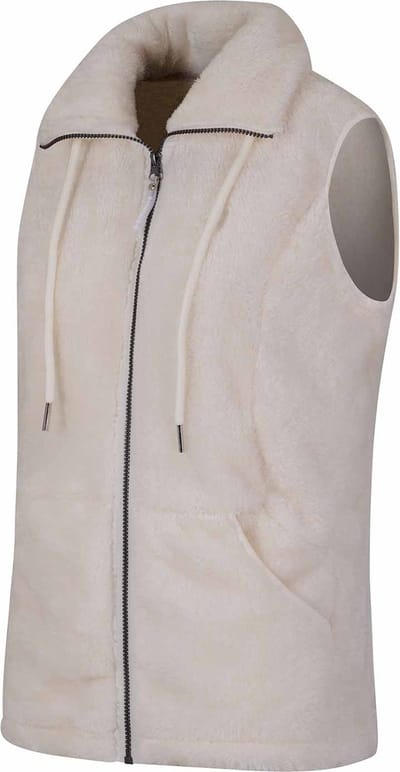 BJØRNSON Syrin Coral Fleece Bodywarmer Dames - 4 seizoenen - Maat 36 - Off-White