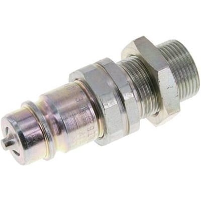 Stalen DN 12.5 Hydraulische Koppeling Insteeknippel 16 mm S Knelring Schotkoppeling ISO 7241-1 A/8434-1 D 20.5mm