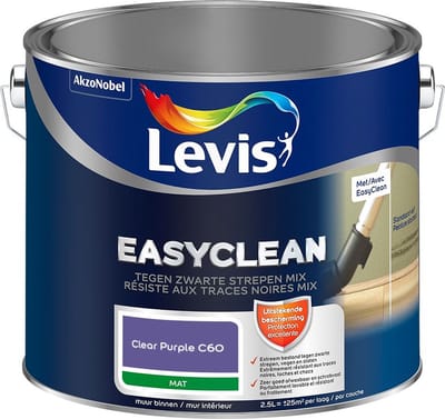Levis - Easyclean Tegen Zwarte Strepen Mix - Clear Purple C60 - Mengverf - 2,5 L