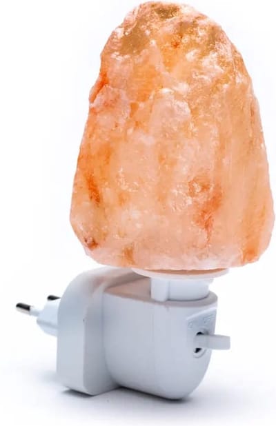 Zoutlamp nachtlampje met aan/uit schakelaar - met LED lampje! - kinderkamer - hal - slaapkamer - Himalaya - luchtzuiveraar - Feng Shui - goede slaap