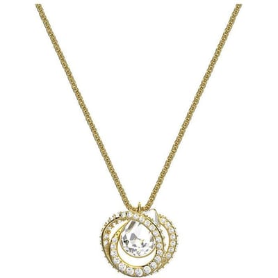 Collier Swarovski Generation en Cristal Poire Forme Spirale pour Femmes Doré 5636511 Shopping Bag beige