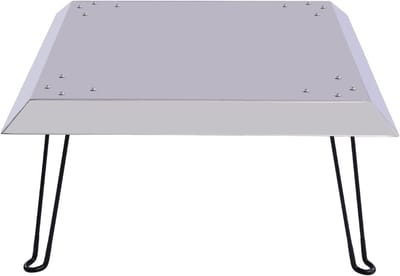 Vuurkorf Hitte Schild - Beschermhoes - Buiten Verwarmen - Inklapbaar Met Poten - 63.5 x 63.5 cm - Zilverkleurig