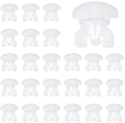 Cosensi - Curtain Stopper - 24 Stuks - Ideaal voor het ophangen van gordijnen - Wit - Gordijnstoppers - Geschikt voor standaard gordijnrails
