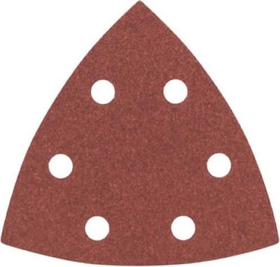 BOSCH schuurpapier voor deltaschuurmachine | schuurbladen 93 x 93 mm | klittenband hechting | voor Bosch - Makita - Metabo | voor hout | korrel 60 | 5 STUKS