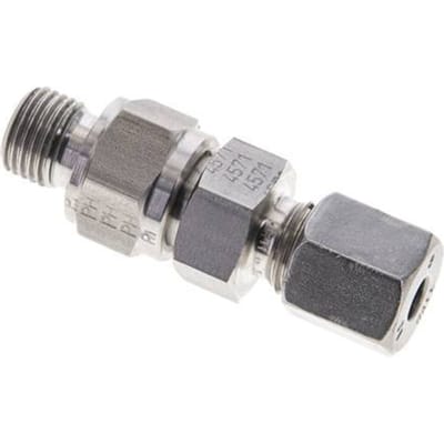 6S (M14x1.5) & G1/4'' Regeling-In RVS Terugslagklep Snijring Buitendraad 1-400 bar ISO 8434-1