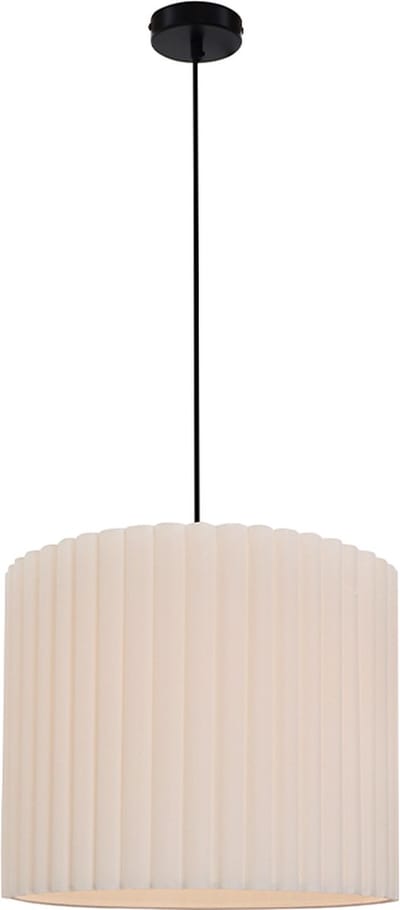 Olucia - SARITA - Hanglamp - Beige / Zwart - Vorm: Rond