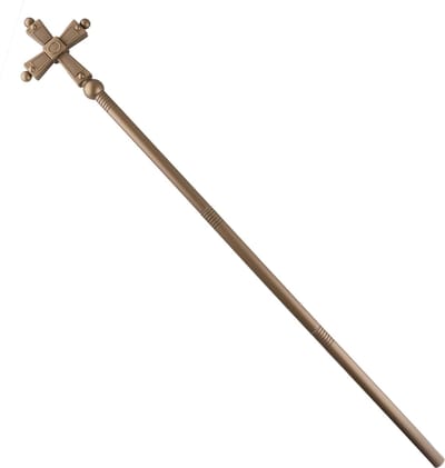 Kardinaal Staf met Kruis - Funny Fashion - 114 cm - Priester & Paus - Verkleedaccessoire - Carnaval & Feest