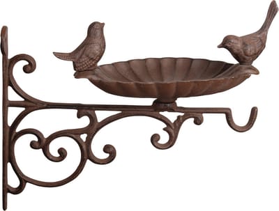 Vogelbad/voederschaal - wand - gietijzer - 28 cm