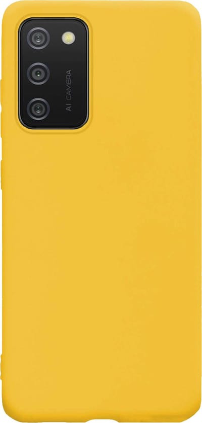 Hoes - Geschikt voor Samsung Galaxy A02s - Sterk & Shockproof - Hoesje Cover - Siliconen Case - Geel