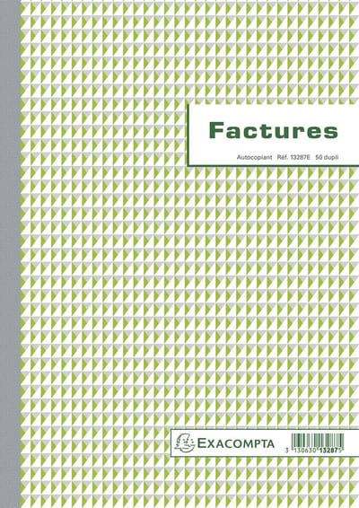Exacompta Doorschrijfpapier Facturen 29,7x21cm 50 zelfkopiërend papier dupli - - 13287E