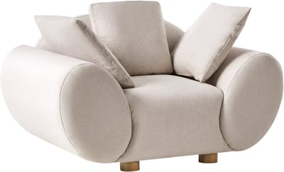 RINGEL - Fauteuil - Lichtbeige - Polyester
