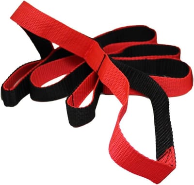 Thijox - Yoga Stretch Strap Riem Flexibiliteit Stretch Bandjes met 8 Loops voor Yoga, Dans, Fysiotherapie, Revalidatie en Fitness Workout - Ideaal voo