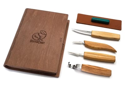 BeaverCraft Woodworking Essentials - 4 Messen in Luxe Boekverpakking