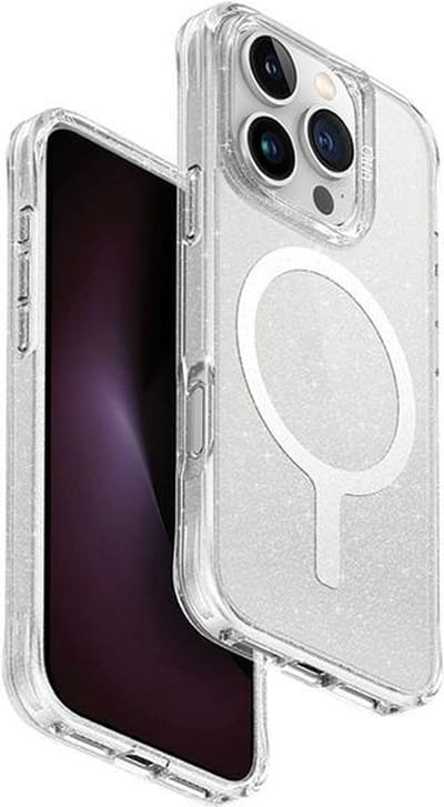 UNIQ LifePro Xtreme iPhone 16 Pro 6,3" hoesje Magclick Charging transparant/tinsel doorschijnend