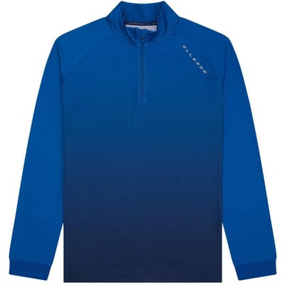 Ellesse Heren-trui met ombre-effect en halve ritssluiting (Blauw)