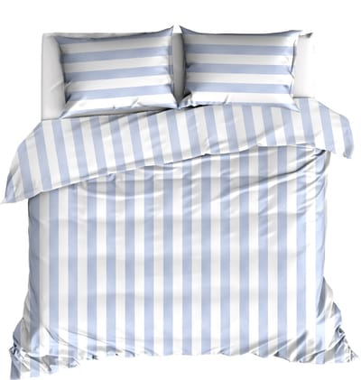 Linolux Dekbedovertrek Beach Stripe Blue 1 persoons