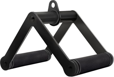 Dubbele D-Roephandvat voor Kabeltraining - Roestvrij Staal met Antislip Grip