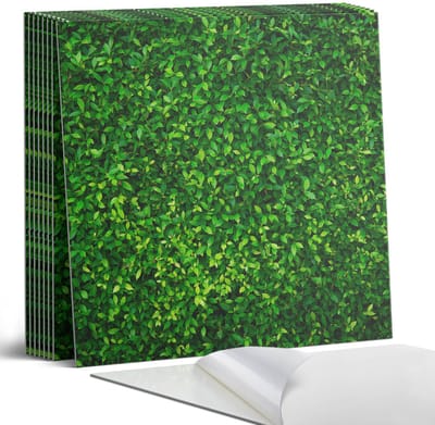 Coloray Plaktegels - Een dichte muur van bladeren Portugese Tegels - 30 cm x 30 cm - Groente Plaktegels - 9 stuks - Vierkant PVC Tegels - Plaktegels Keuken - Zelfklevende Vloertegels - Vinyltegels Vloer Zelfklevend - Zelfklevende Tegels