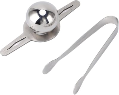 Koffie Koeler Bal - IJsbal Koffie - Koffie Koelen - Verdunnen Niet - 17 x 5 x 5 cm - Zilver
