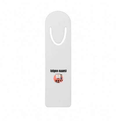 Hacebo® - docent met studenten met eigen naam metalen boekenlegger - Docent - meesters of juffen - collega's - verjaardag - afscheidscadeau - geschenk - kado Bladwijzer boekenleggers - 12.7 cm x 3.2cm