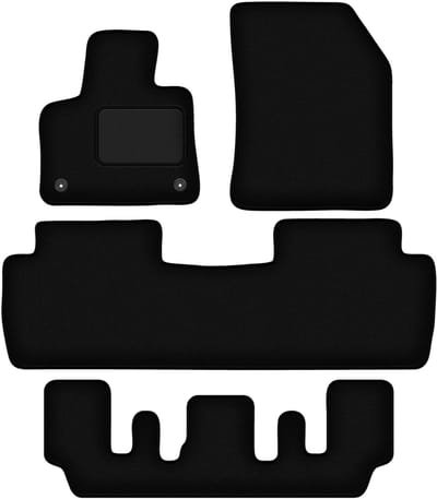 Wielganizator WLG-CARLUX - Autovloermatten - Zwart - Peugeot 5008 II - Volledig Passend