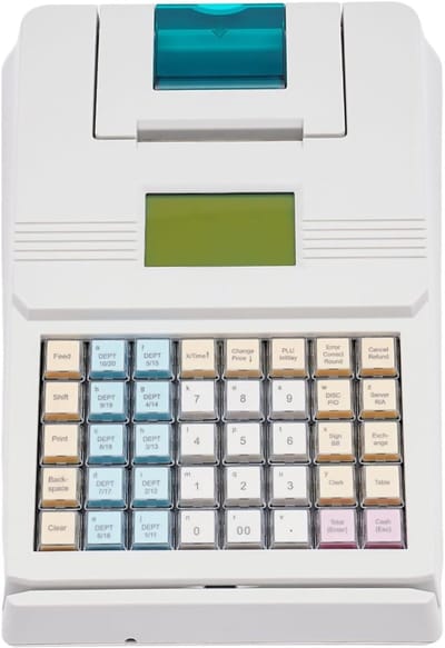 Elektronische Kassa - Kassasysteem Kassierregister - Commercieel Gebruik - Menu Gestuurd Systeem - 18x30cm - Wit
