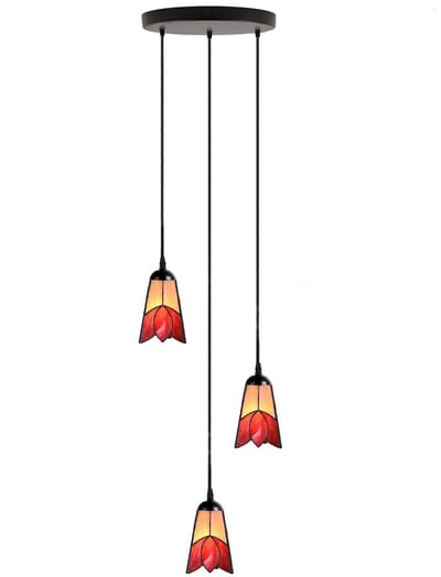 Tiffany Kroonluchter Fleur de Vanneau Kievitsbloem 3 - Art Deco Trade