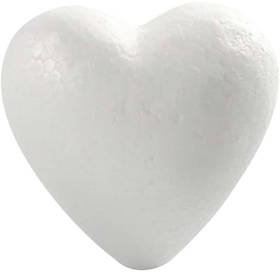 Harten, H: 8 cm, D: 4,5 cm, B: 8 cm, wit, 50 stuk/ 1 doos