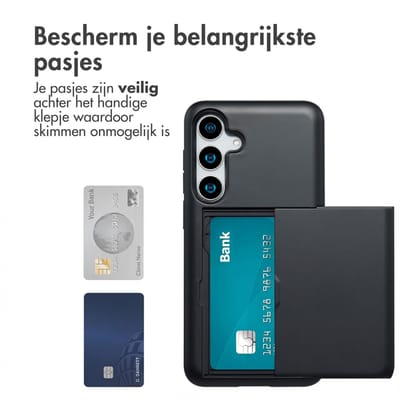 imoshion Hoesje met Pasjeshouder - Geschikt voor Samsung Galaxy S25 Plus - Zwart