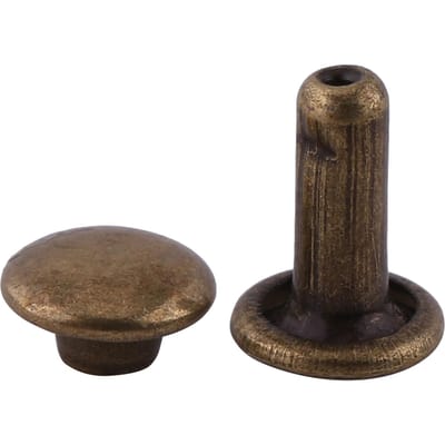100 stuks Dubbele Kap Klinknagel Buisvormig Metaal Leerbewerking Reparaties Sierklinknagels black