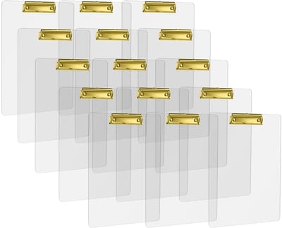 Dailygoods- Klembord A4 - Acryl Transparant - Lichtgewicht - Klembordmap - Schrijfmap - Metalen Klem - Draagbaar Schrijfoppervlak - Schrijfbord