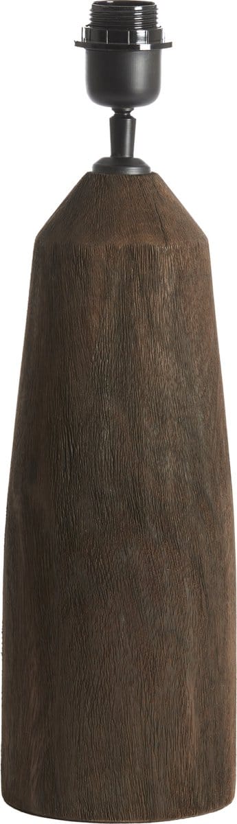 Light & Living Tafellamp Trapani Mangohout, 35cm - Mat Donkerbruin (excl. kap)