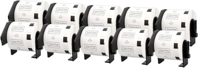 10 Rollen Adresetiketten (29x62mm) - 8000 Stuks Totaal - Compatibel met Labelprinters