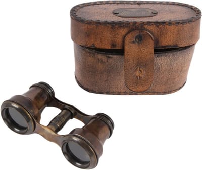 Baroque - Verrekijker - Maritiem verrekijker koper in tas 11 cm - 6x11x7 - Brass