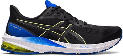 Asics - GT-1000 12 - Sportschoenen - Mannen - Zwart/Blauw/Geel/Wit - Maat 46.5