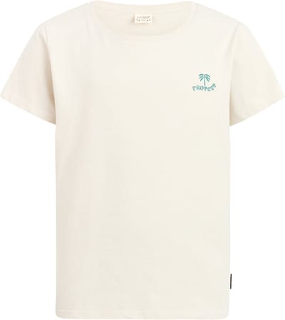 Protest PRTRoxo JR - T-shirt Meisjes - Korte mouwen - Ronde hals - Normale pasvorm - Crème