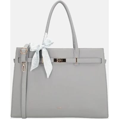 Charm London The Hamptons Laptoptas 15,6 Inch - Dames Schoudertas met Laptopvak, Verstelbare & Afneembare Schouderband - Lichtblauw