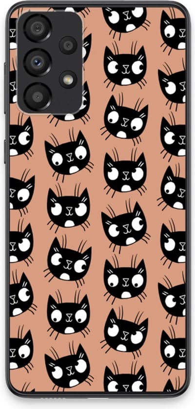 Case Company® - Hoesje geschikt voor Samsung Galaxy A33 5G hoesje - Kat - Soft Cover Telefoonhoesje - Bescherming aan alle Kanten en Schermrand