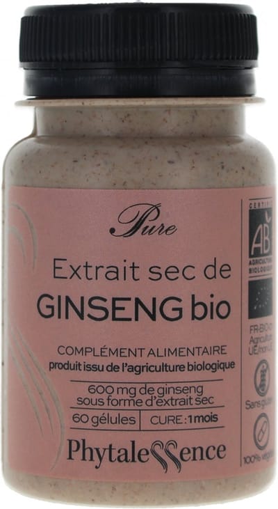 Phytalessence Puur Organische Ginseng 60 Capsules