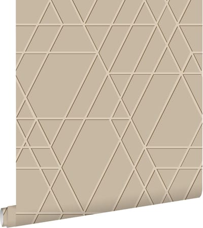 ESTAhome behang grafisch 3D motief beige - 50 x 900 cm - 139601