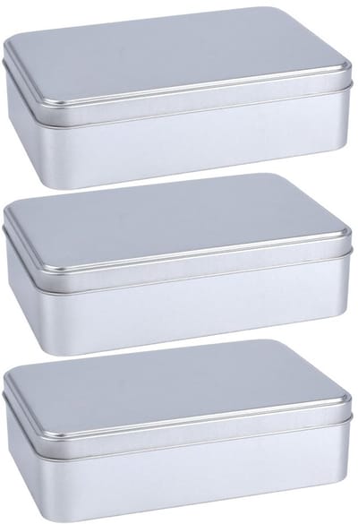 Dailygoods- Tin Box - 3 Stuks - Metalen Containers met Deksels