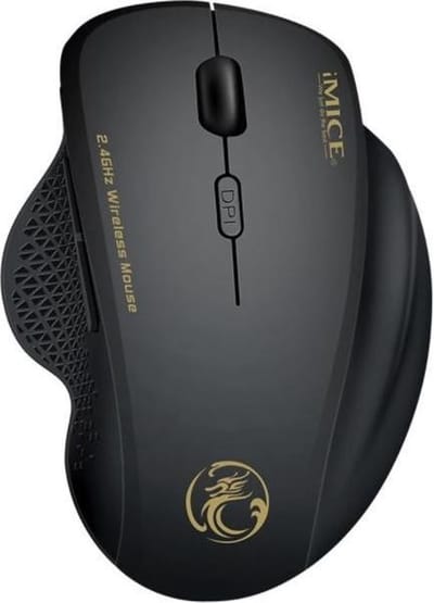 Elementkey IM Wireless USB Draadloze Ergonomische Muis - 1600 DPI Verstelbaar - Optische Computermuis 2.4 GHz - Zwart