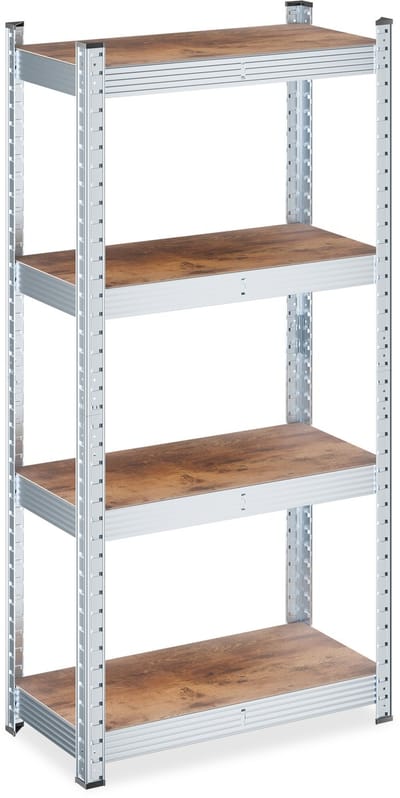 stellingkast - 120 x 60 x 30 cm - tot 700 kg - verzinkt staal - steeksysteem