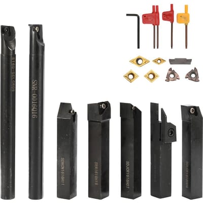 16mm schacht 7PCS met hardmetalen inzetstuk sleutel DIY set metalen stalen draaibank boorstang houder draaigereedschap